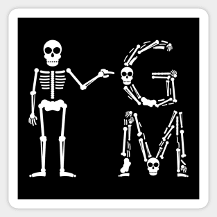 GM Game Master Halloween Skeleton Dungeons Crawler and Dragons Slayer Tabletop RPG Addict Sticker